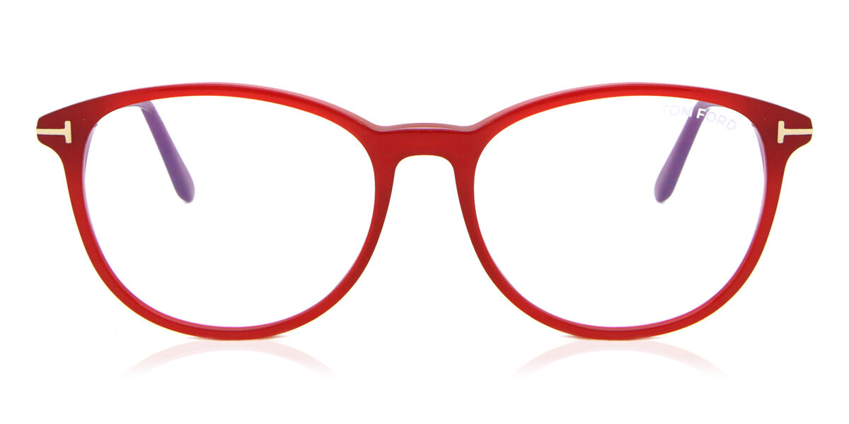 Image of Tom Ford FT5810-B Azuis-Light Block 074 Óculos de Grau Vermelhos Feminino BRLPT