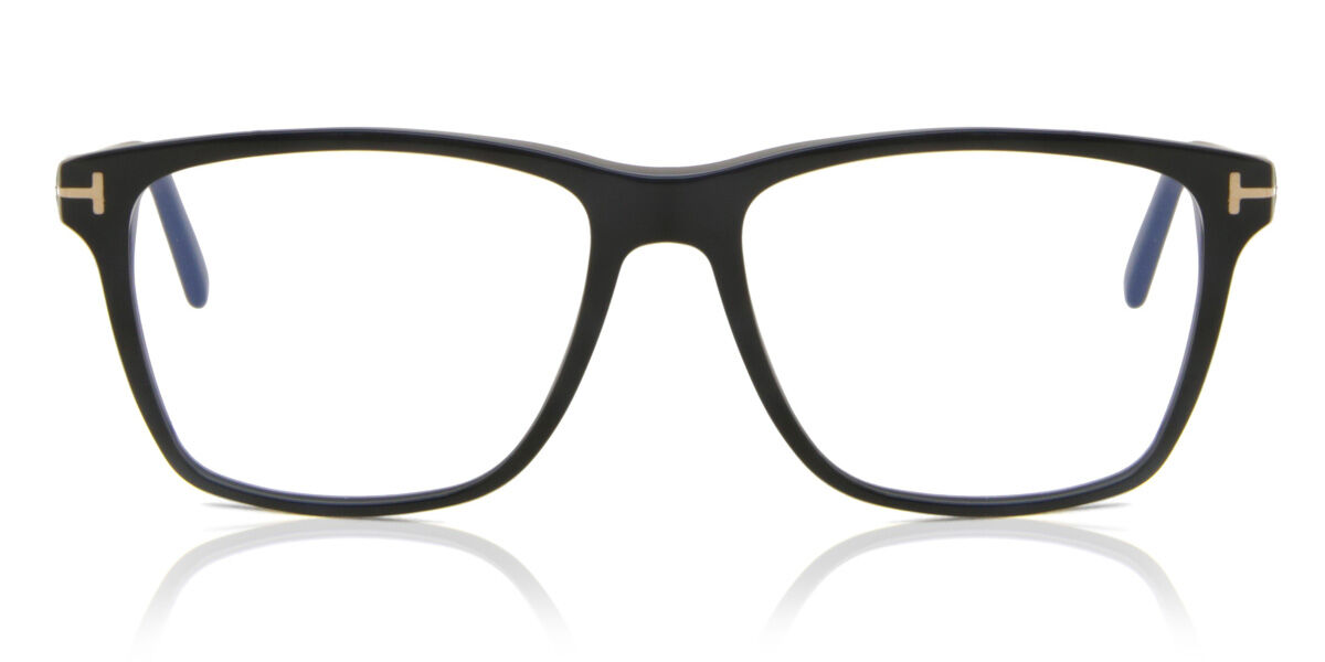 Image of Tom Ford FT5817-B Azuis-Light Block 001 Óculos de Grau Pretos Masculino BRLPT