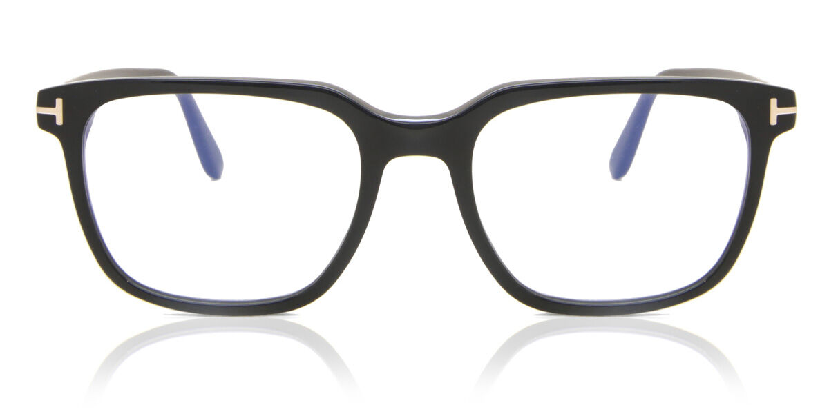 Image of Tom Ford FT5818-B Azuis-Light Block 001 Óculos de Grau Pretos Masculino BRLPT