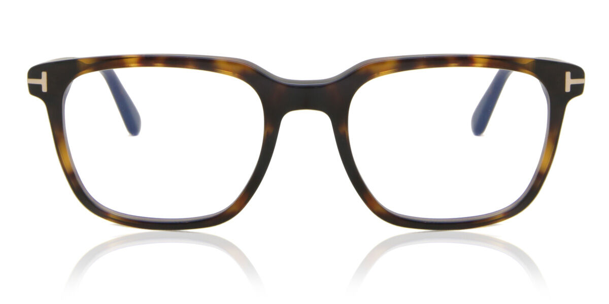 Image of Tom Ford FT5818-B Azuis-Light Block 052 Óculos de Grau Tortoiseshell Masculino BRLPT