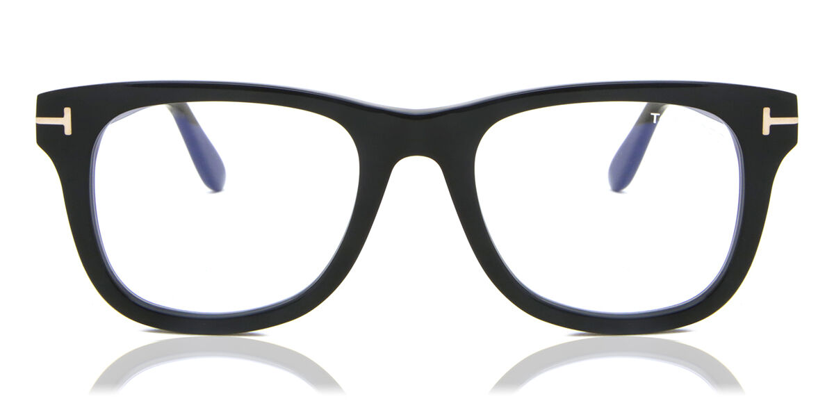 Image of Tom Ford FT5820-B Azuis-Light Block 001 Óculos de Grau Pretos Masculino BRLPT