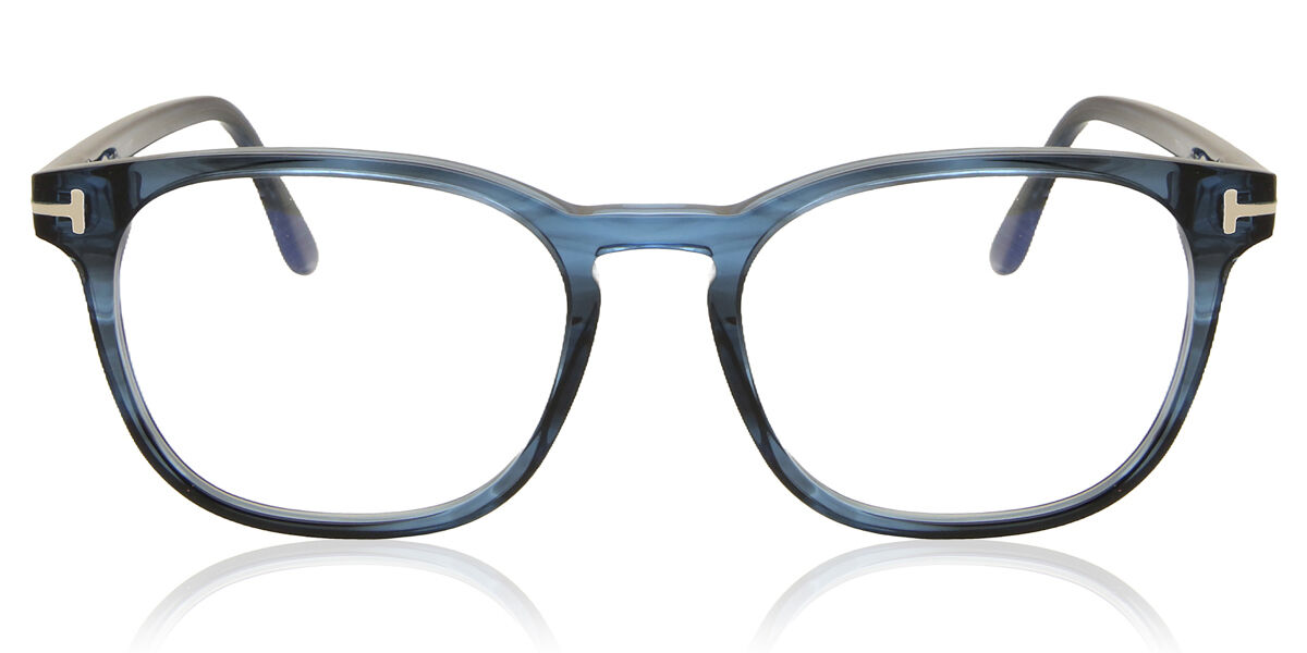 Image of Tom Ford FT5868-B Azuis-Light Block 092 Óculos de Grau Azuis Masculino BRLPT
