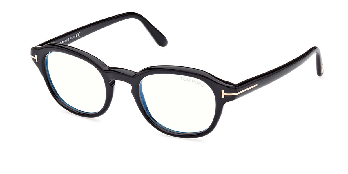 Image of Tom Ford FT5871-B Azuis-Light Block 001 Óculos de Grau Pretos Masculino BRLPT