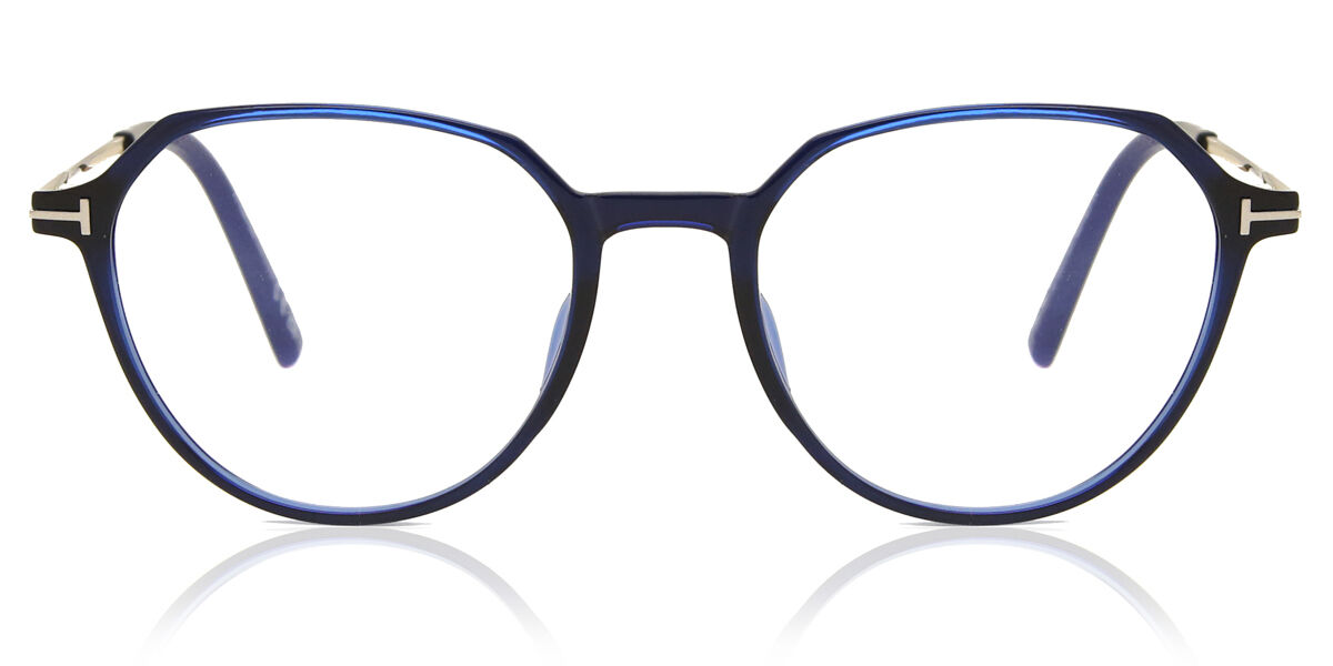Image of Tom Ford FT5875-B Azuis-Light Block 090 Óculos de Grau Azuis Masculino BRLPT
