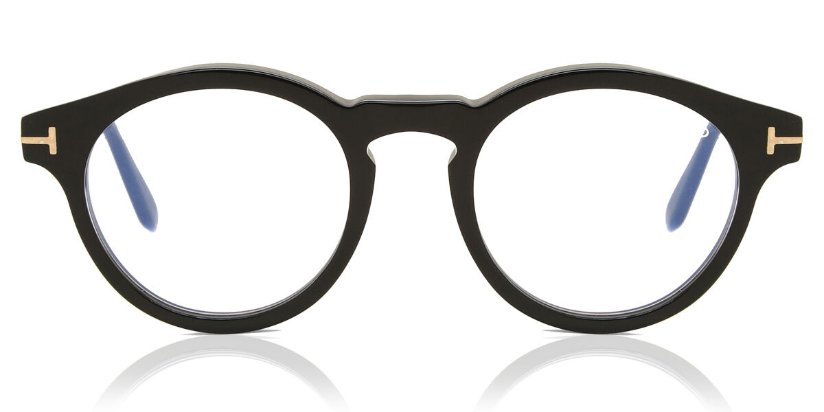 Image of Tom Ford FT5887-B Azuis-Light Block 001 Óculos de Grau Pretos Masculino BRLPT