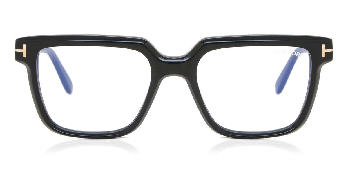 Image of Tom Ford FT5889-B Azuis-Light Block 001 Óculos de Grau Pretos Masculino BRLPT