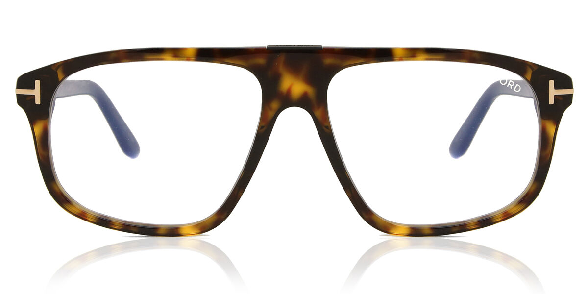 Image of Tom Ford FT5901-B Azuis-Light Block 052 Óculos de Grau Tortoiseshell Masculino BRLPT