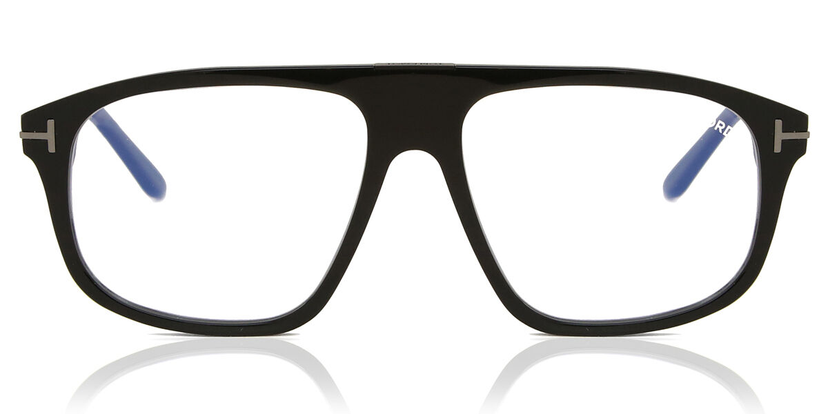 Image of Tom Ford FT5901-B-N Azuis-Light Block 001 Óculos de Grau Pretos Masculino BRLPT