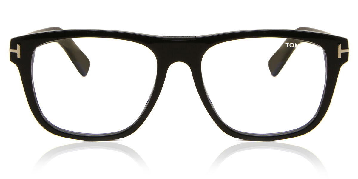 Image of Tom Ford FT5902-B Azuis-Light Block 001 Óculos de Grau Pretos Masculino BRLPT