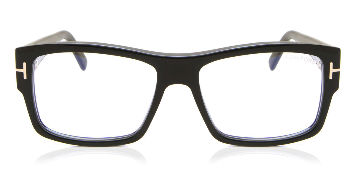 Image of Tom Ford FT5941-B Azuis-Light Block 001 Óculos de Grau Pretos Masculino BRLPT