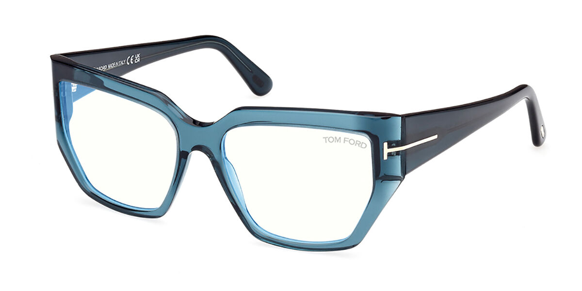Image of Tom Ford FT5951-B Azuis-Light Block 092 Óculos de Grau Azuis Feminino PRT