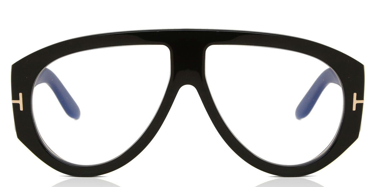 Image of Tom Ford FT5958-B Azuis-Light Block 001 Óculos de Grau Pretos Masculino BRLPT