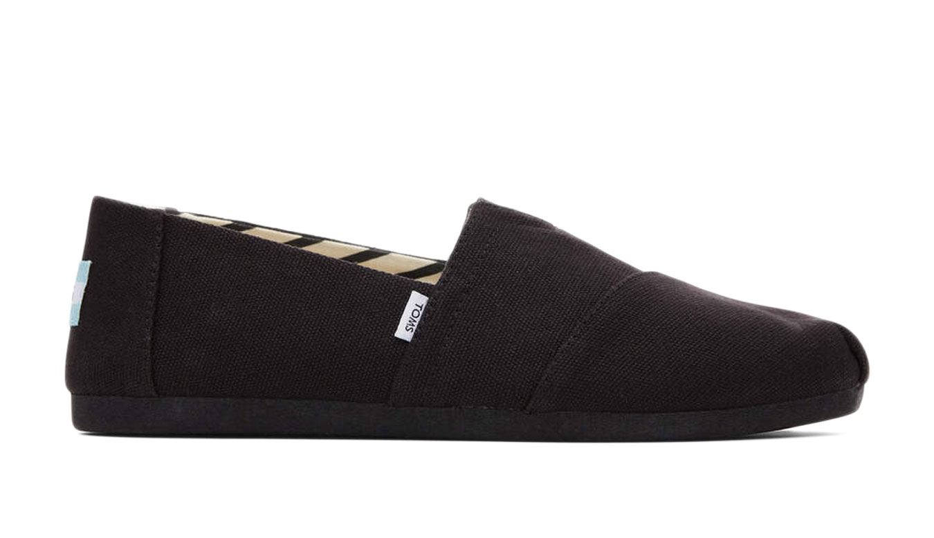 Image of Toms Alpargata Black/Black Recycled Cotton Canvas Wmn US