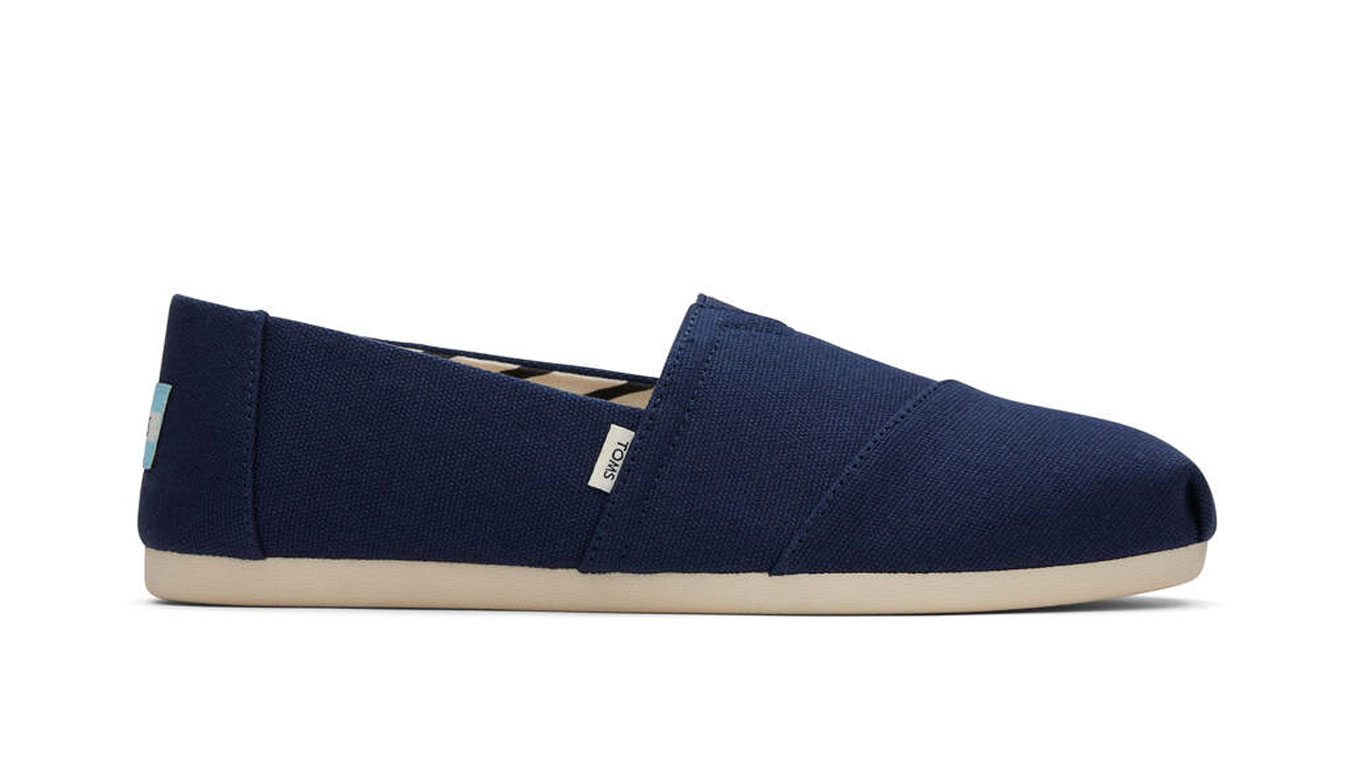 Image of Toms Alpargata Navy Recycled Cotton Canvas PL