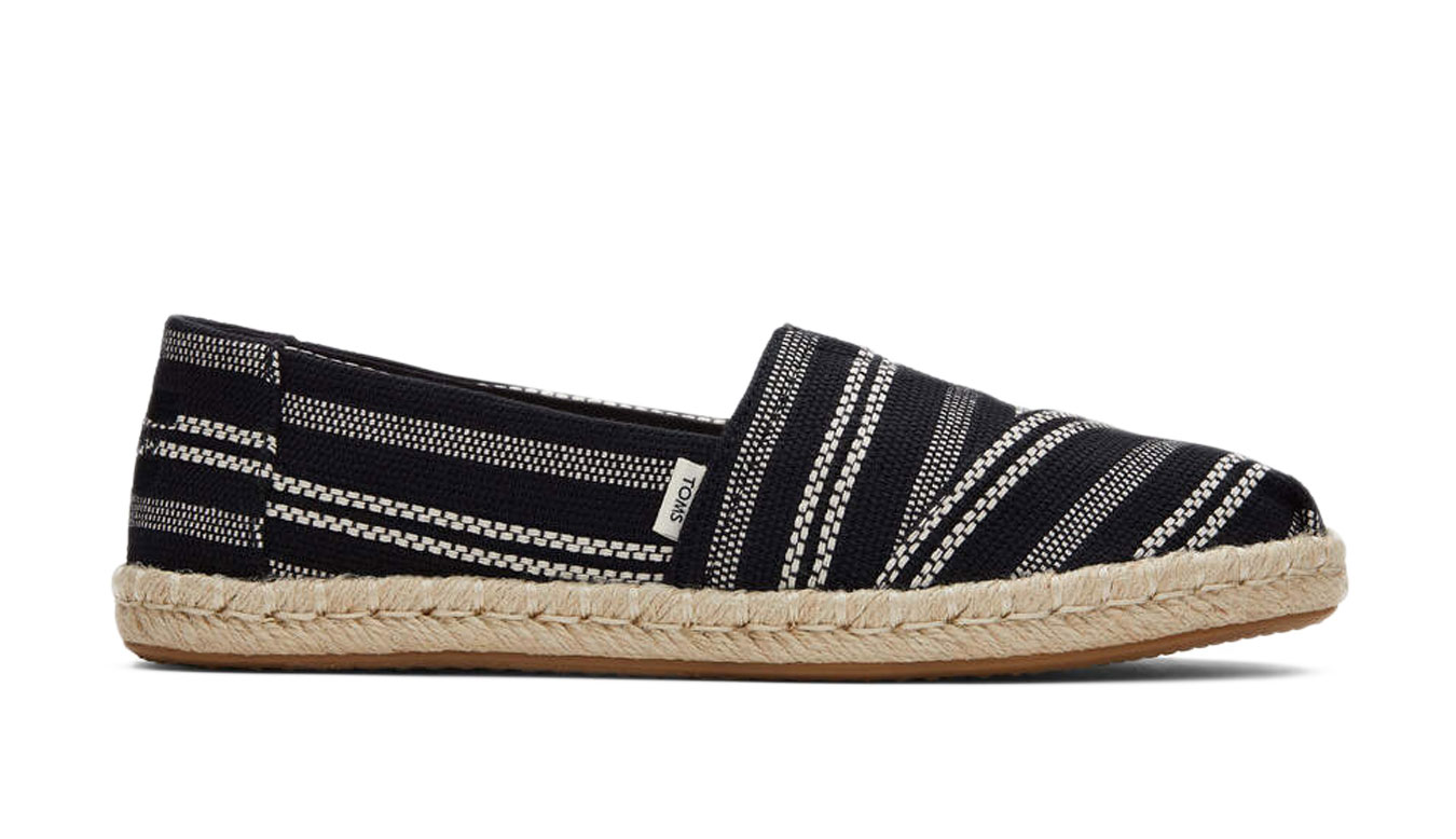 Image of Toms Alpargata Rope Black Global Stripe Wmns IT