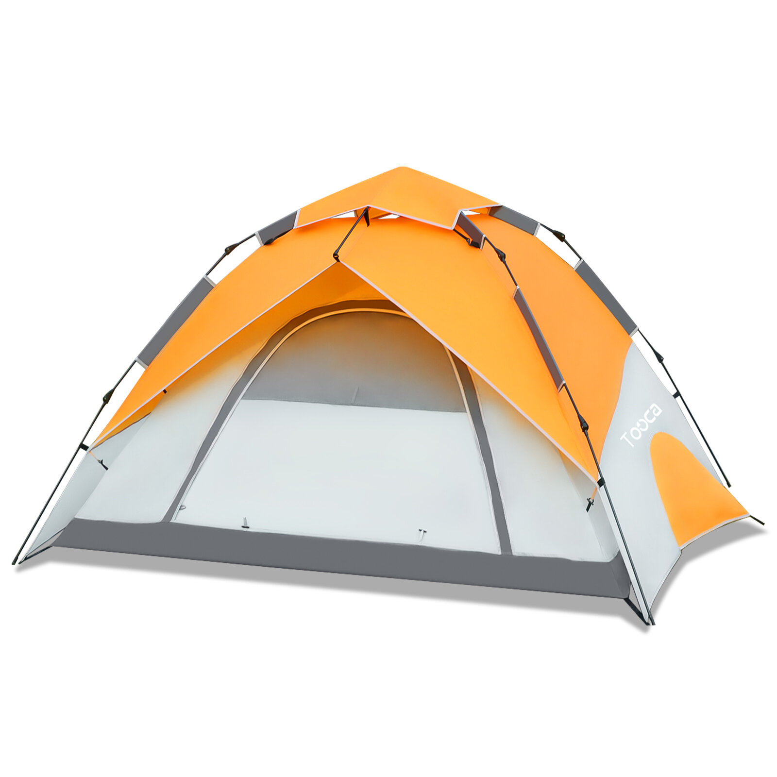 Image of Tooca 4 Person Camping Tent Instant Set Up Automatic Dome Tent Waterproof Windproof Outdoor Camping Sun Protection Shelt