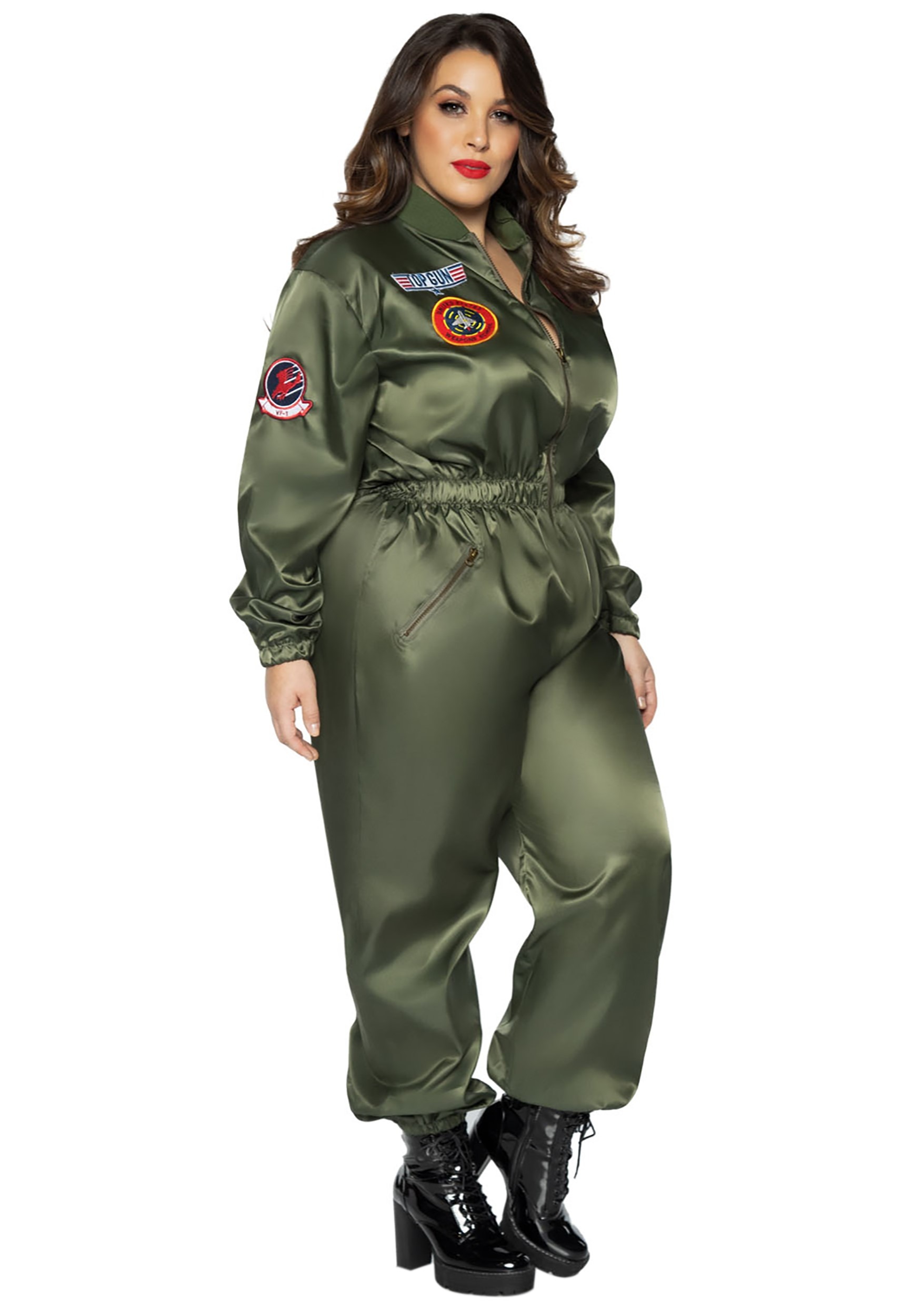 Image of Top Gun Adult's Plus Size Flight Suit Costume ID LETG86931X-1X/2X