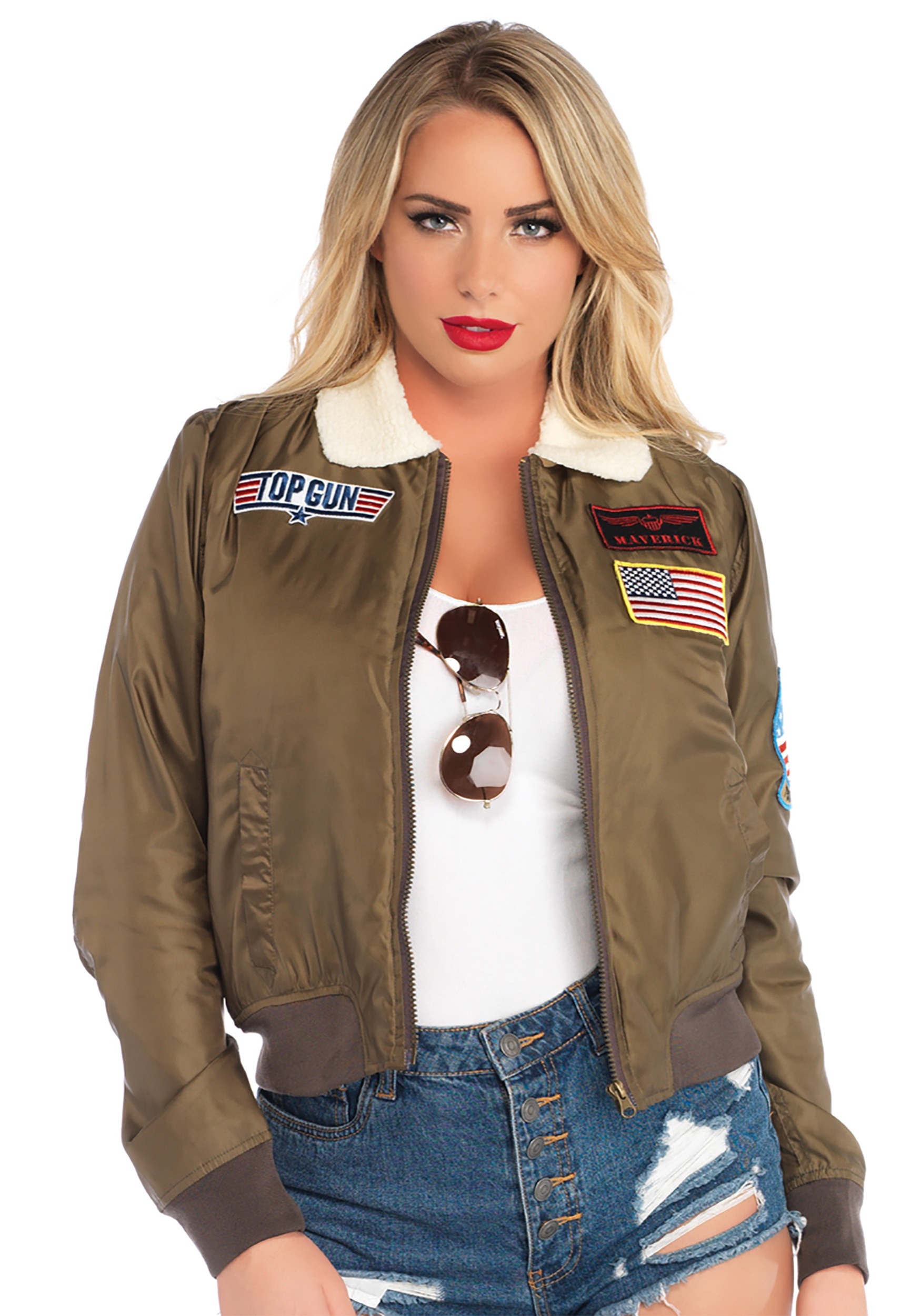 Image of Top Gun Bomber Women's Jacket Costume ID LETG86735-M