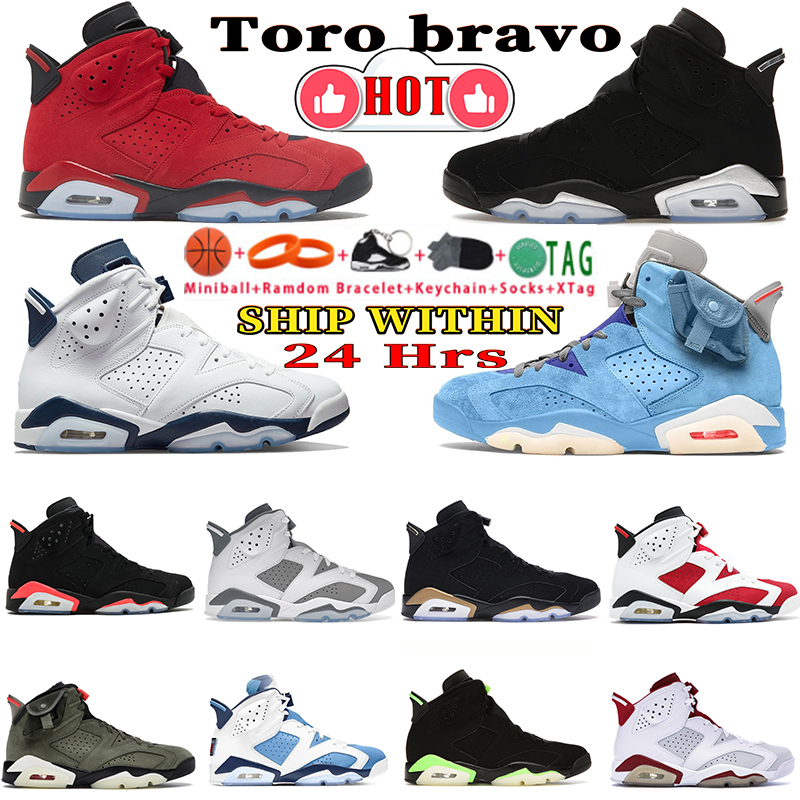 Image of Toro bravo 6s mens basketball shoes 6 Cool Grey Chrome Black cat Infrared university blue midnight navy Washed Denim DMP Bordeaux electric g