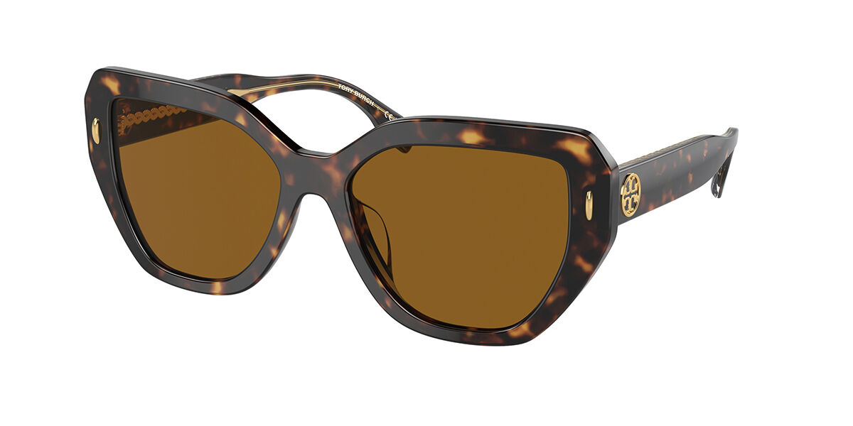 Image of Tory Burch TY7194U Polarized 172883 55 Sköldpaddemönstradeshell Solglasögon Kvinna SEK