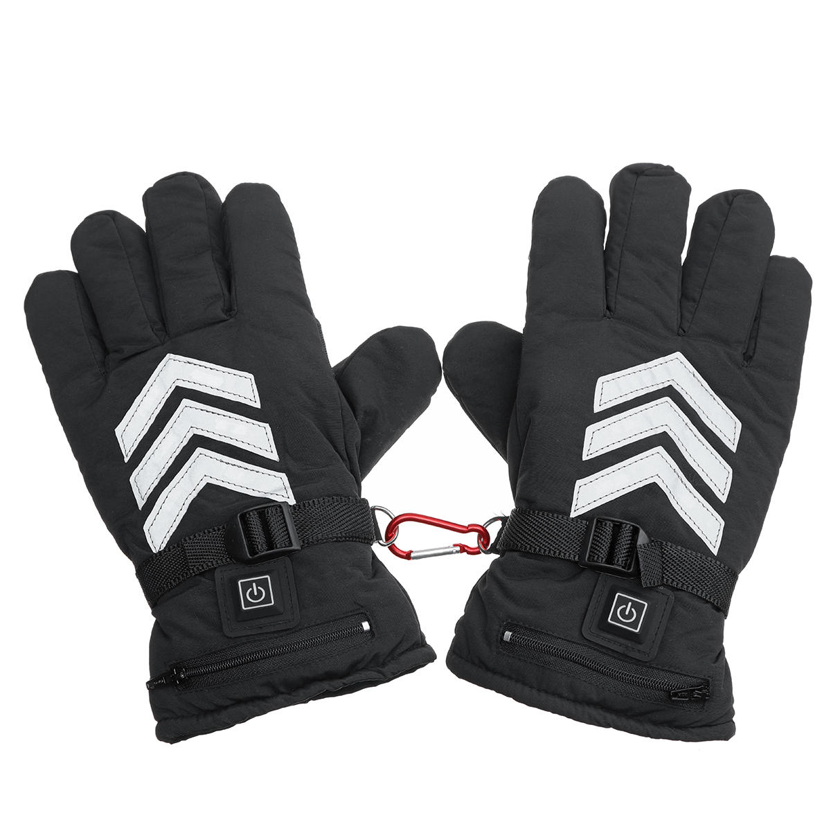 Image of Touch Screen Electric Heated Gloves Rechargeable Battery Motorcycle Outdoor Hands Warmer