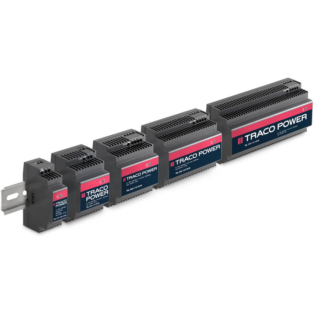 Image of TracoPower TBL 015-112 Rail mounted PSU (DIN) 12 V DC 125 A 15 W No of outputs:1 x Content 1 pc(s)