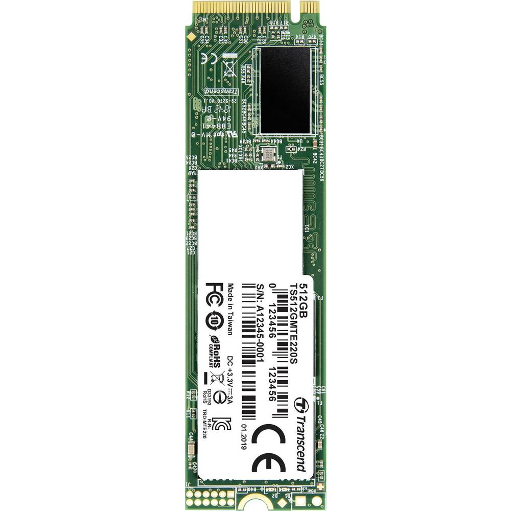 Image of Transcend 220S 512 GB NVMe/PCIe M2 internal SSD M2 NVMe PCIe 30 x4 Retail TS512GMTE220S