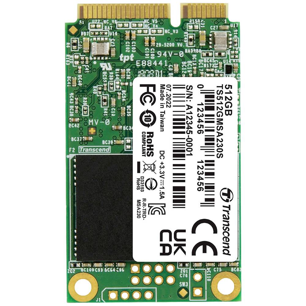 Image of Transcend MSA230S 512 GB Internal mSATA SSD mSATA Retail TS512GMSA230S