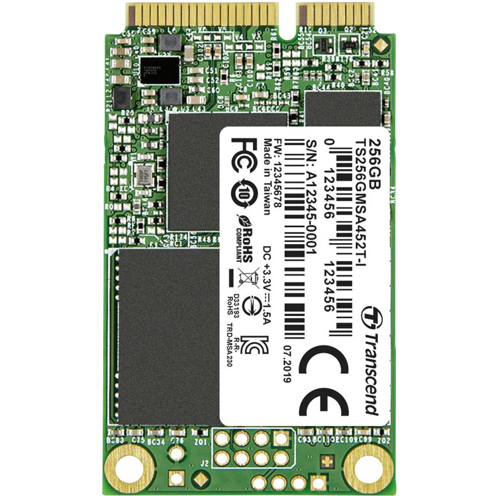 Image of Transcend MSA452T-I 256 GB Internal mSATA SSD SATA 6 Gbps #####Industrial TS256GMSA452T-I