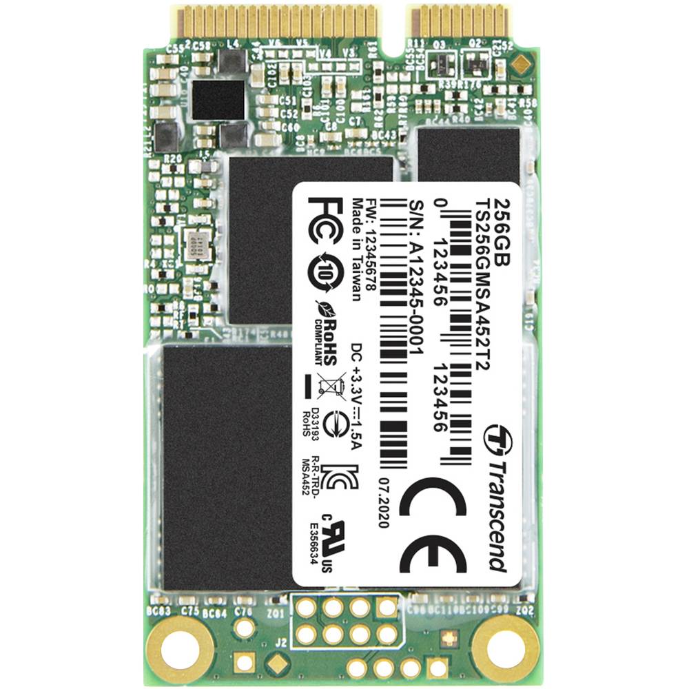Image of Transcend MSA452T2 256 GB Internal mSATA SSD SATA 6 Gbps Industrial TS256GMSA452T2