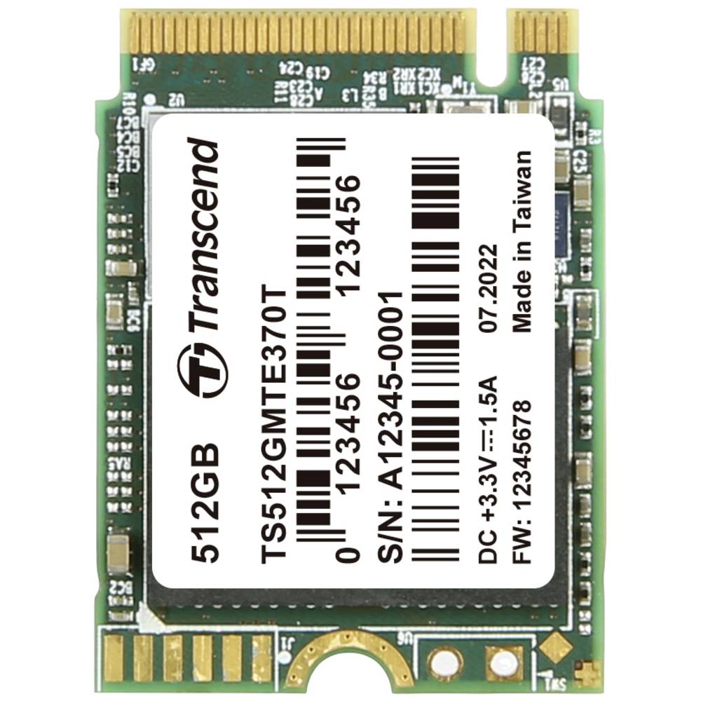 Image of Transcend MTE370T 512 GB Internal M2 PCIe NVMe SSD 2230 PCIe NVMe 30 x4 #####Industrial TS512GMTE370T