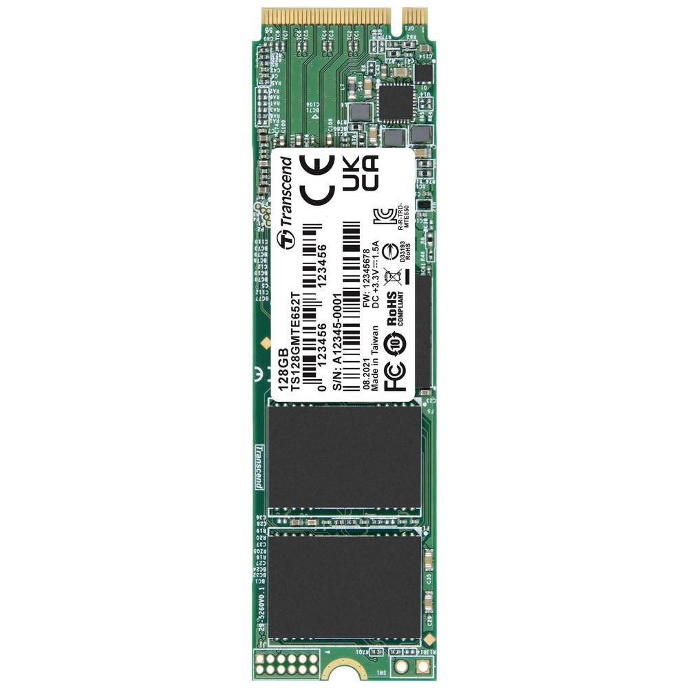 Image of Transcend MTE652T 128 GB NVMe/PCIe M2 internal SSD PCIe NVMe 30 x4 #####Industrial TS128GMTE652T