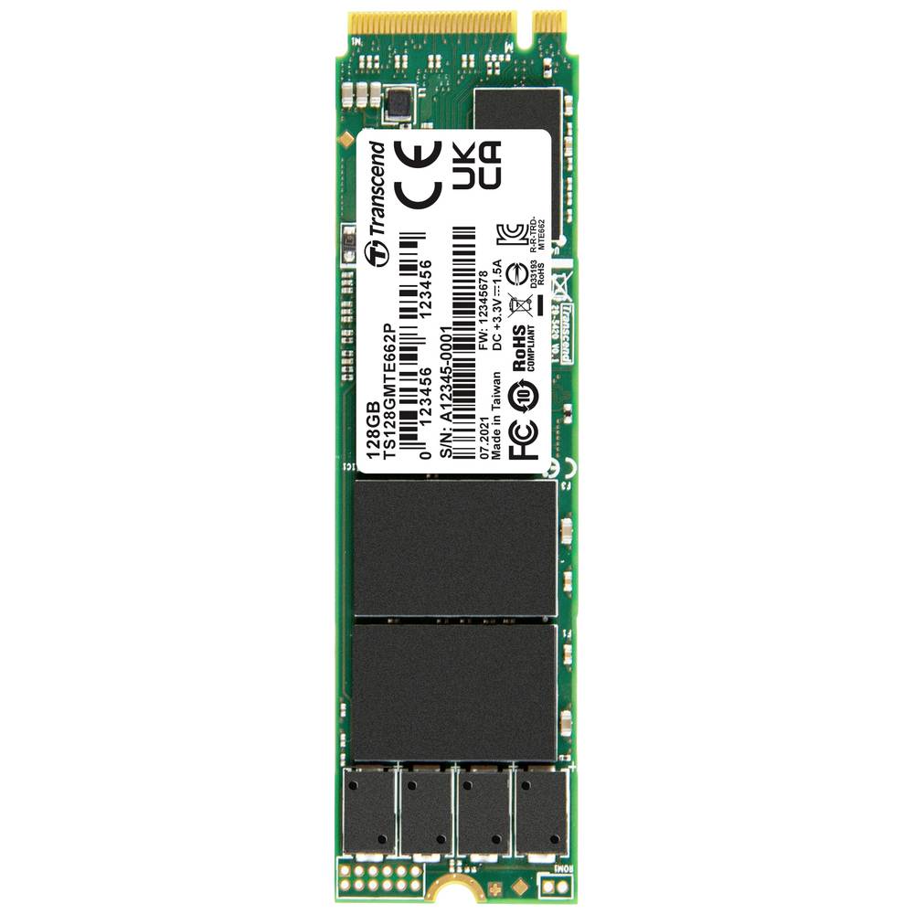 Image of Transcend MTE662P 128 GB NVMe/PCIe M2 internal SSD PCIe NVMe 30 x4 #####Industrial TS128GMTE662P