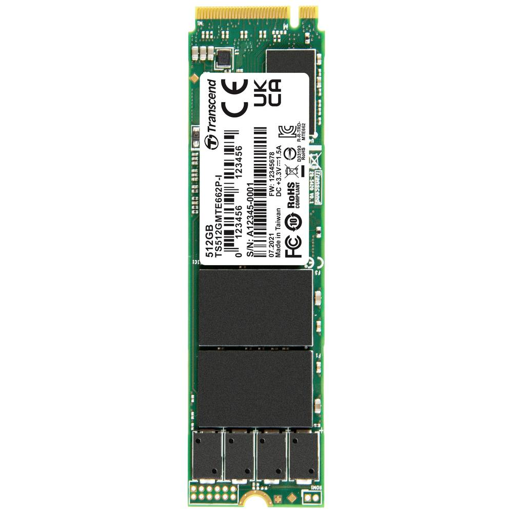 Image of Transcend MTE662P-I 512 GB NVMe/PCIe M2 internal SSD PCIe NVMe 30 x4 #####Industrial TS512GMTE662P-I