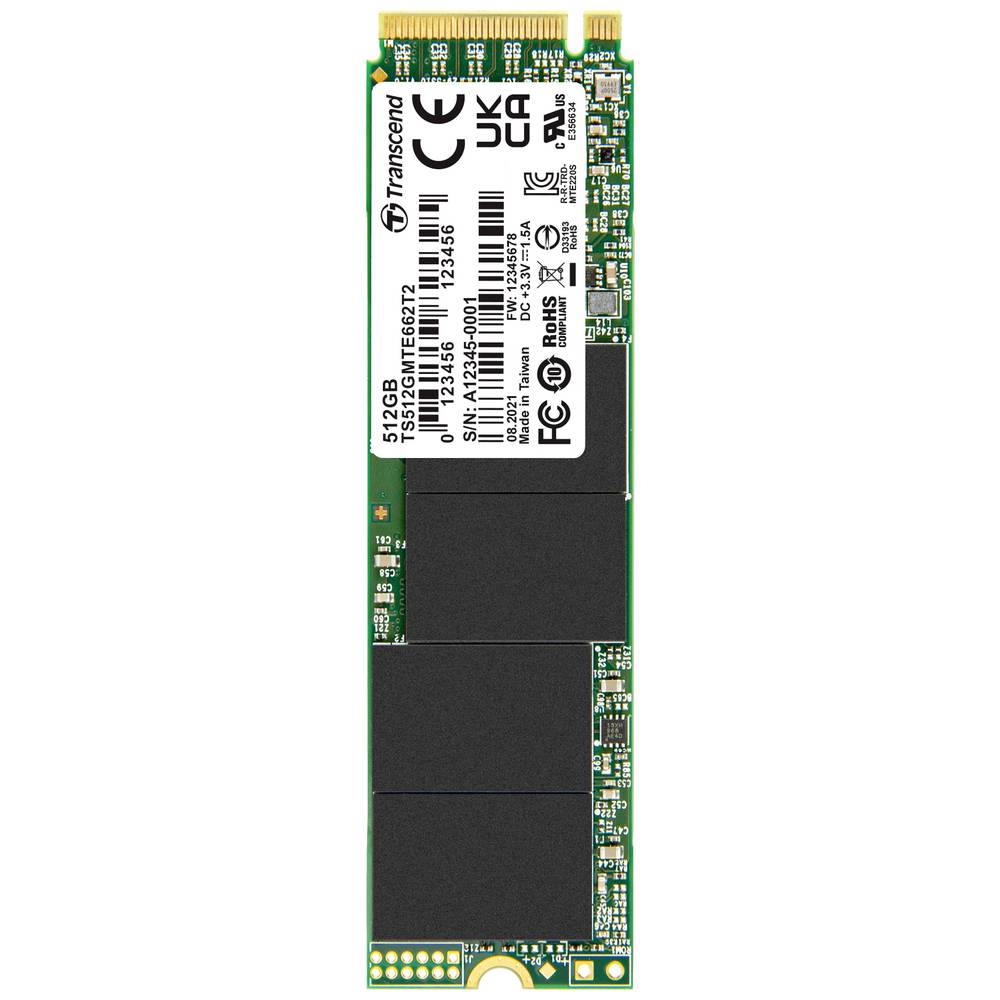 Image of Transcend MTE662T2 128 GB SATA M2 internal SSD 2280 PCIe NVMe 30 x4 Industrial TS128GMTE662T2