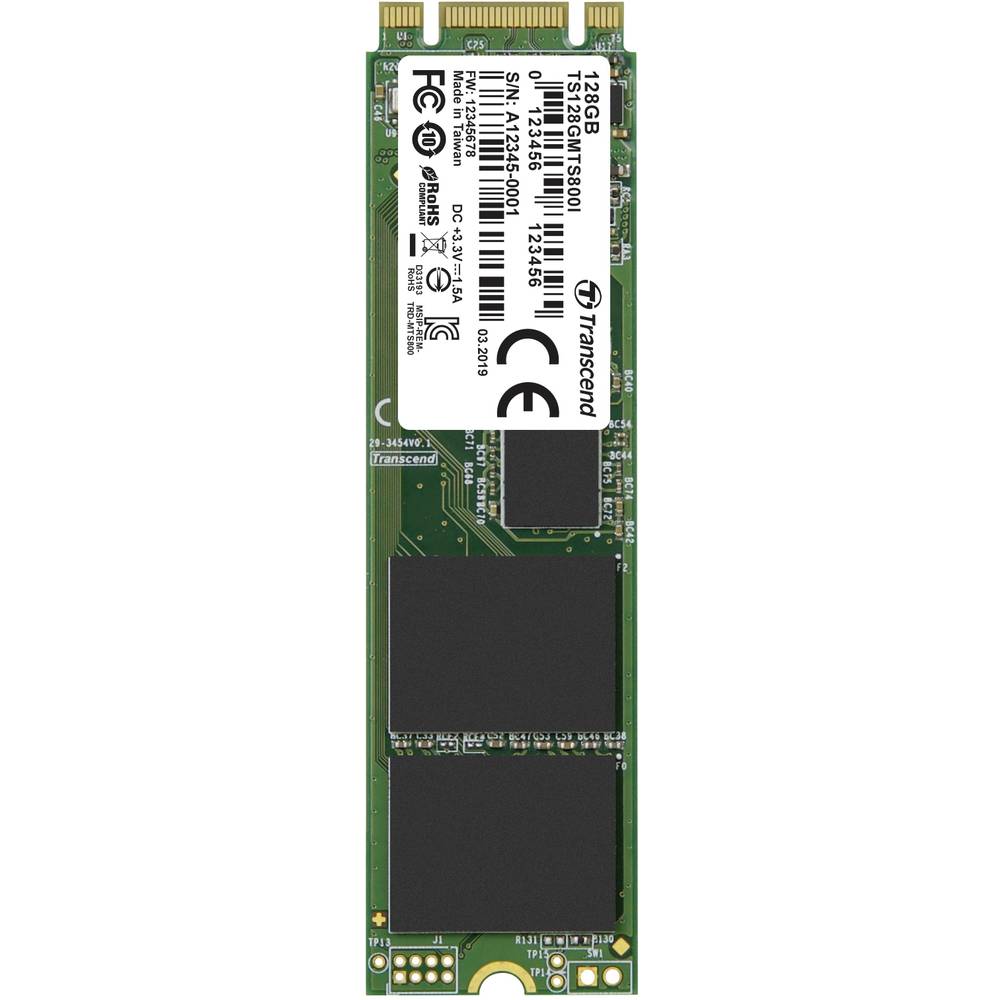 Image of Transcend MTS800I 128 GB SATA M2 internal SSD 2280 SATA 6 Gbps Industrial TS128GMTS800I