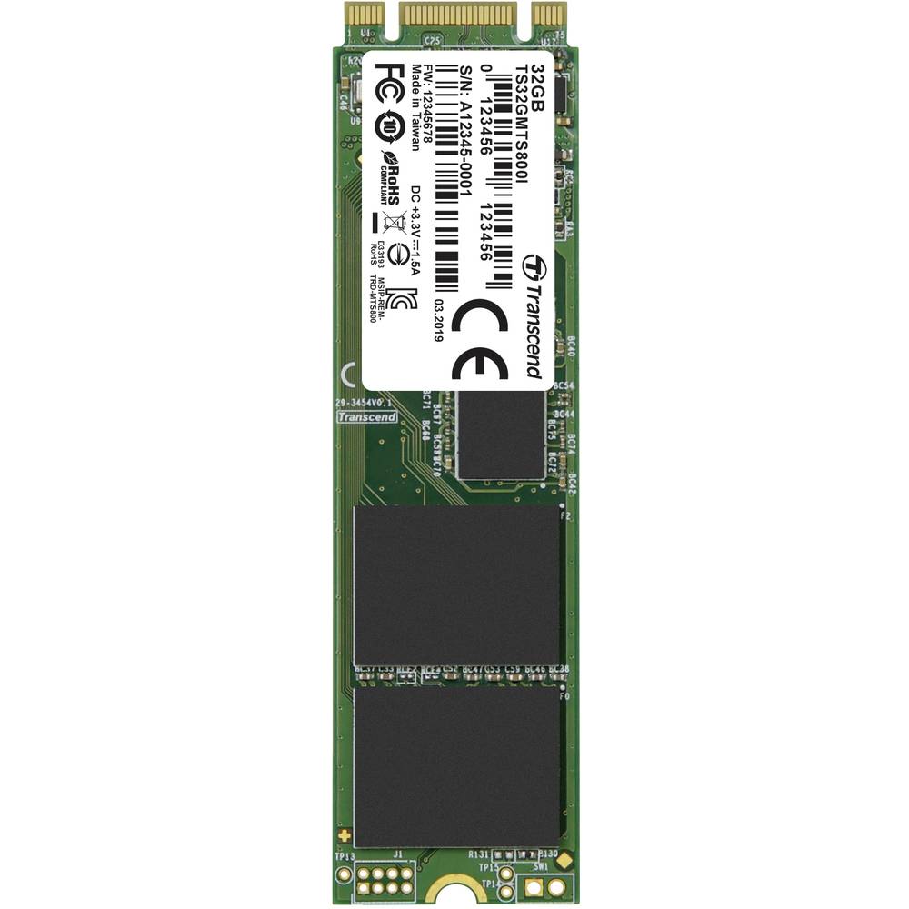 Image of Transcend MTS800I 32 GB NVMe/PCIe M2 internal SSD SATA 6 Gbps Industrial TS32GMTS800I