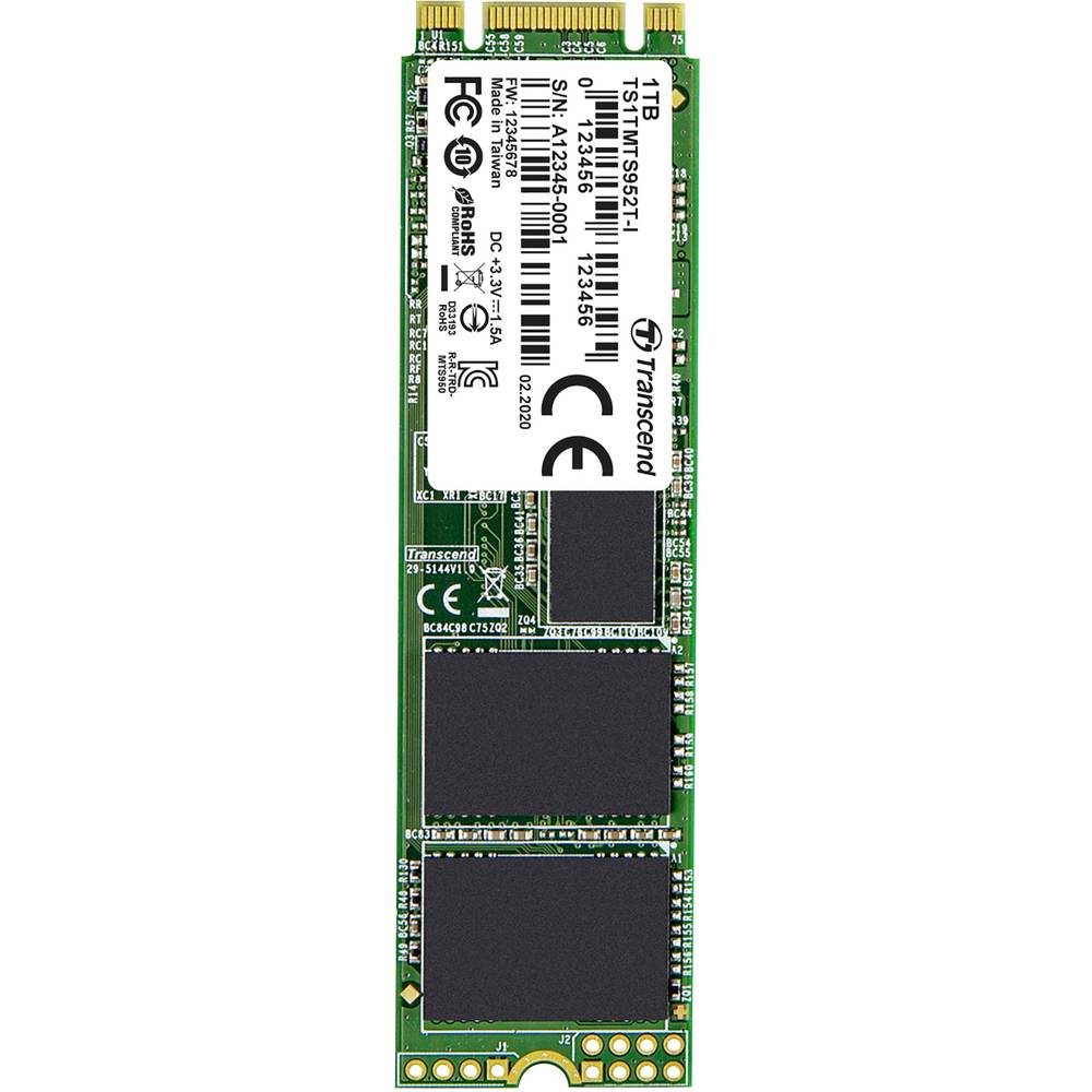 Image of Transcend MTS952T-I 1 TB NVMe/PCIe M2 internal SSD SATA 6 Gbps #####Industrial TS1TMTS952T-I