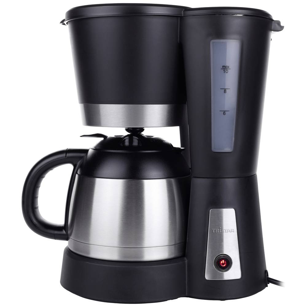 Image of Tristar CM-1234 Coffee maker Black Stainless steel Cup volume=10 Thermal jug