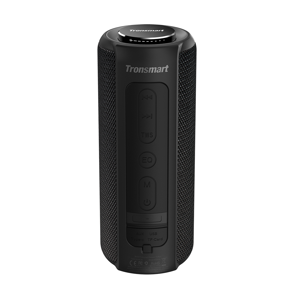 Image of Tronsmart Element T6 Plus Portable Bluetooth 50 Speaker with 40W Max Output Deep Bass IPX6 Waterproof TWS - Black