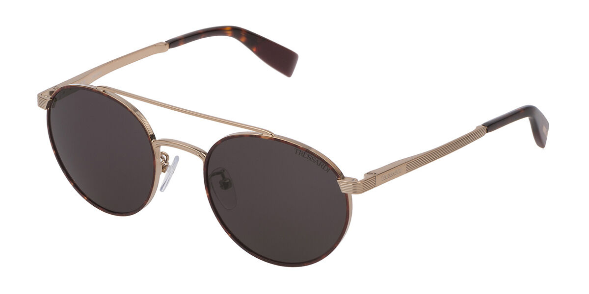 Image of Trussardi STR383 08ES 52 Lunettes De Soleil Homme Dorées FR