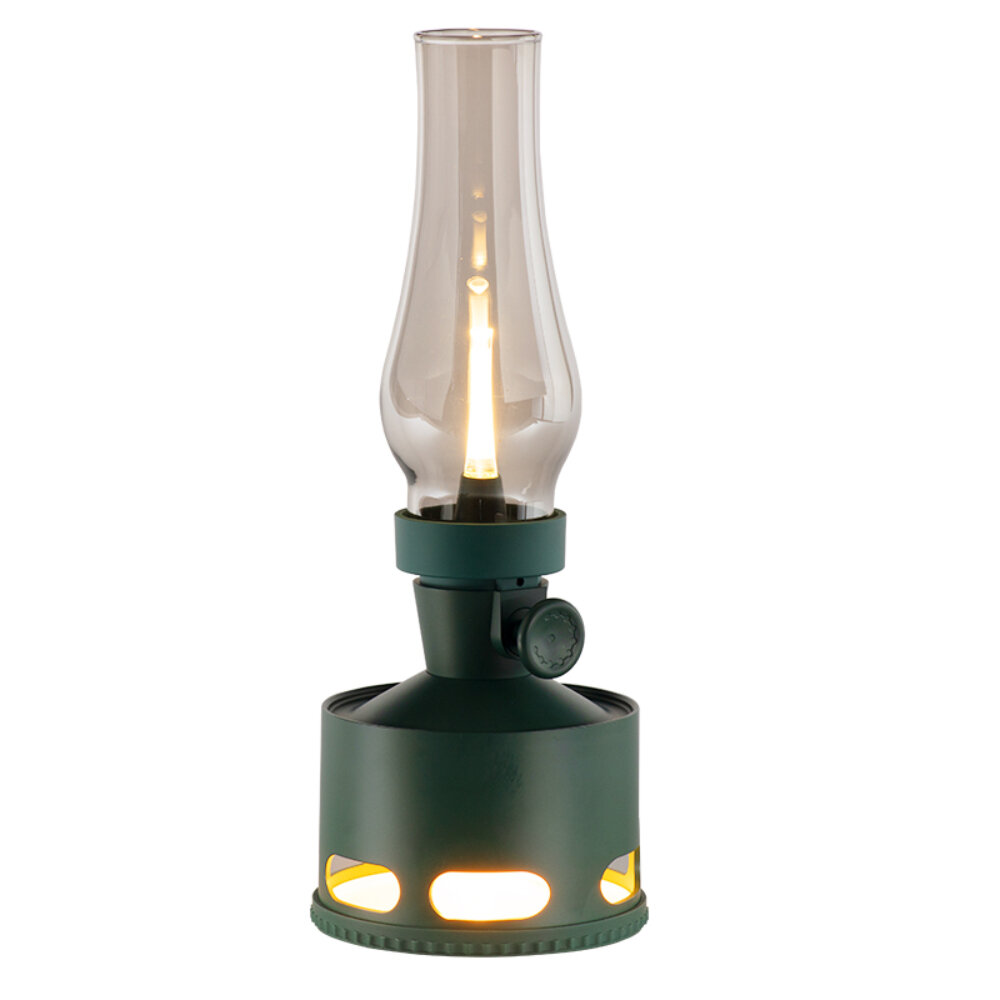 Image of Tubicen OLD DAYS T140004 2-Light Cordless LED Oil Lamp Nightstand Kerosene Lamp 4000mAh Rechargeable Flameless Candle La