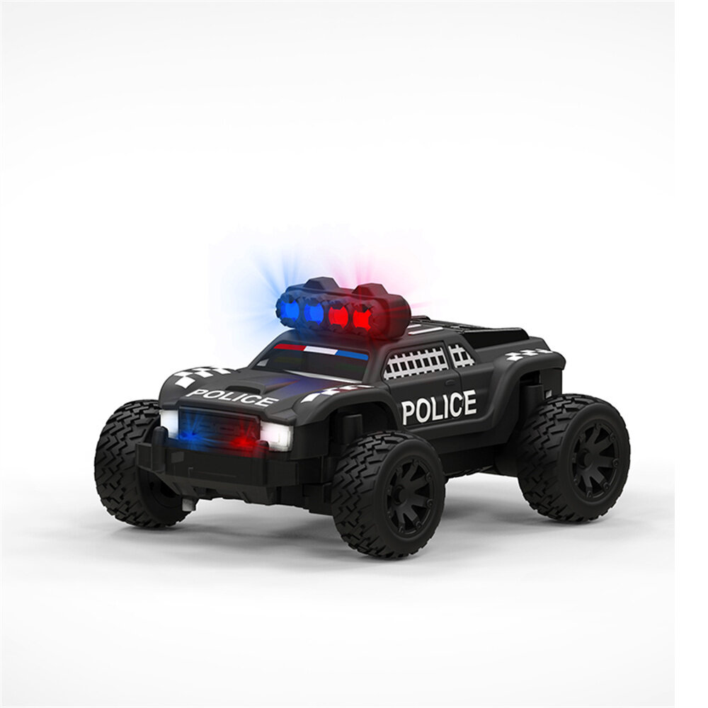 Image of Turbo Racing C82 RTR 1/76 24G Mini RC Car Police Off-Road Truck LED Lights Full Proportional Vehicles Model Kids Childr