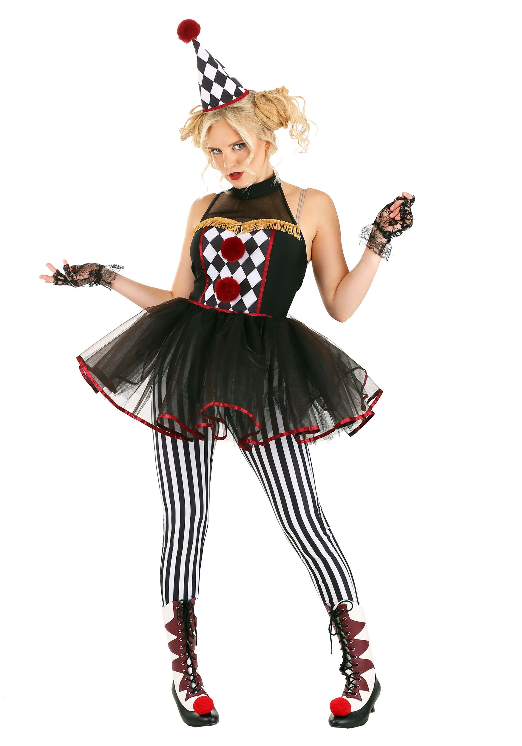 Image of Twisted Clown Women's Costume ID FUN0582AD-XL