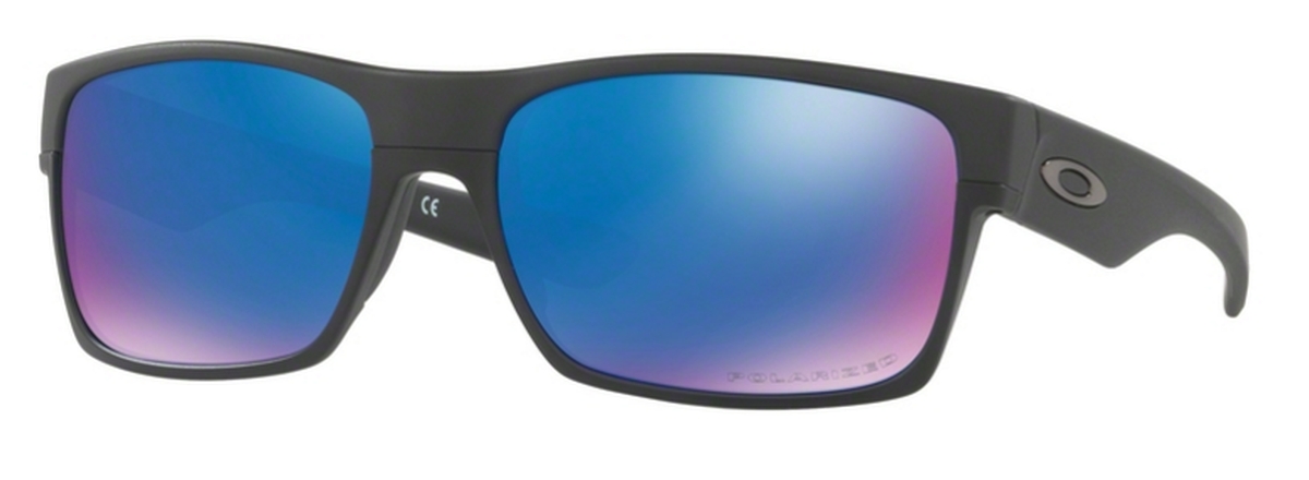 Image of Two Face OO 9189 Sunglasses Matte Black / Sapphire Iridium Polar