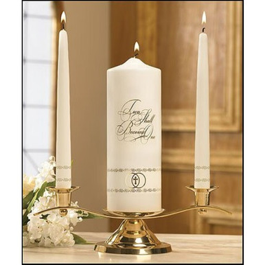 Image of Two Shall Become One Wedding Unity Candle