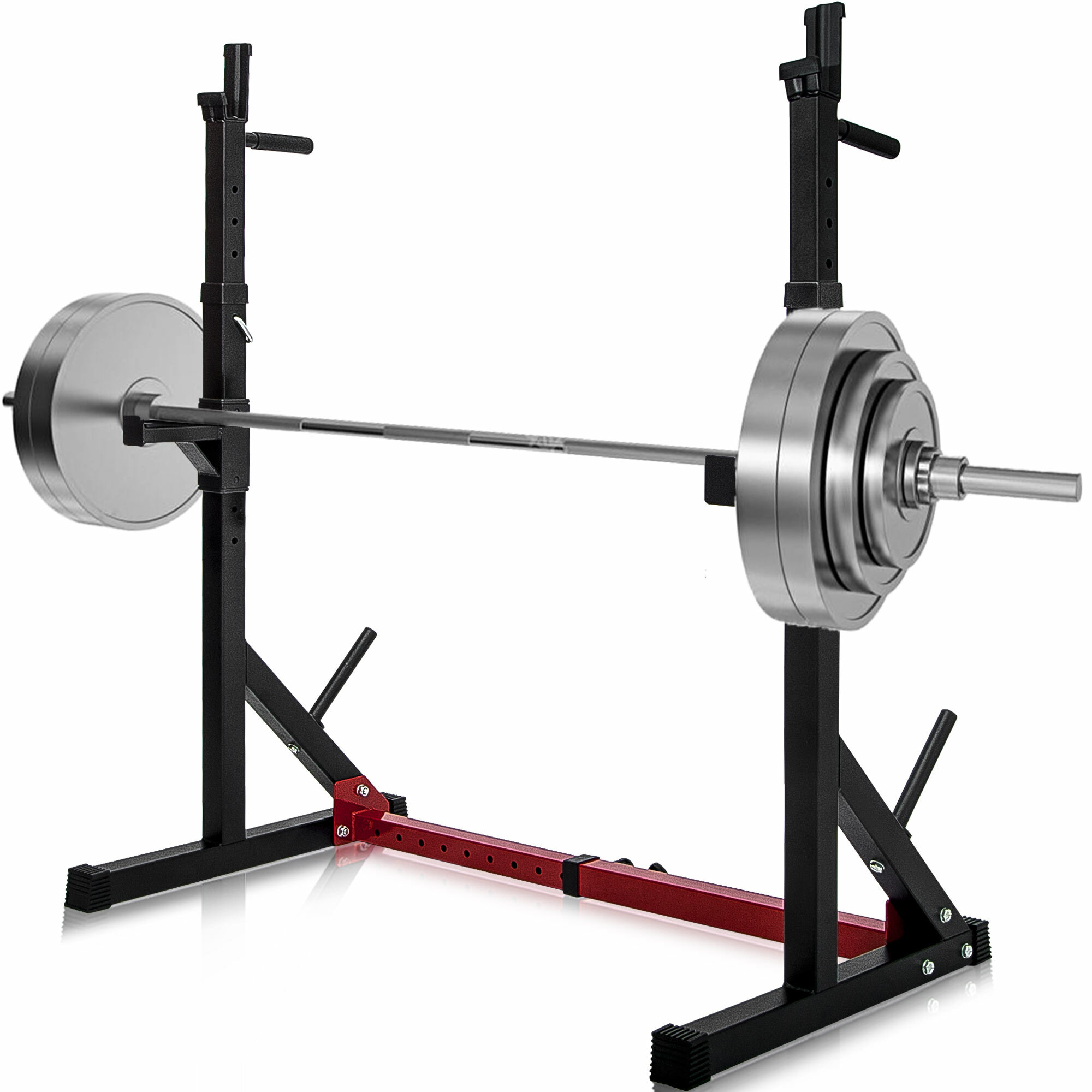 Image of [US Direct] Dipping Station 435~675inch High 13 Levels Adjustable Weight Lifting Bench Barbell Stand Fitness Gym Home