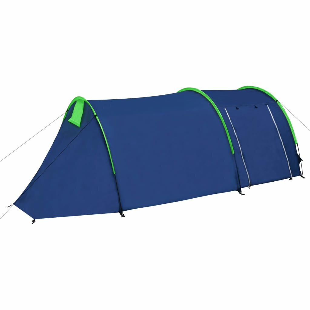 Image of [US Direct] Waterproof Camping Tent 2~4 Persons Tunnel Tent For Camping Hiking Travel Fibreglass Poles Blue & Green