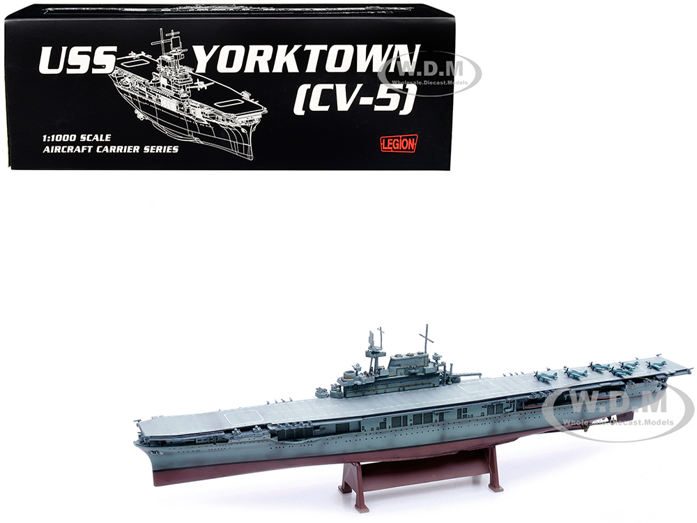 Image of USS Yorktown (CV-5) Aircraft Carrier "US Navy" World War II 1/1000 Diecast Model by Legion