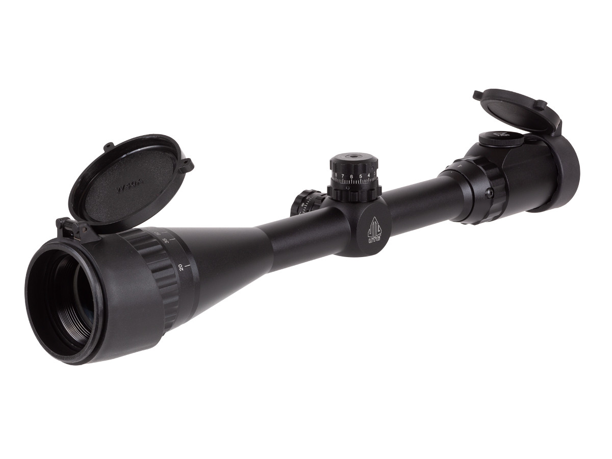Image of UTG 4-16x40 AO Rifle Scope EZ-TAP Illuminated Mil-Dot Reticle 1/4 MOA 1 Tube See-Thru Weaver Rings ID 4712274520004